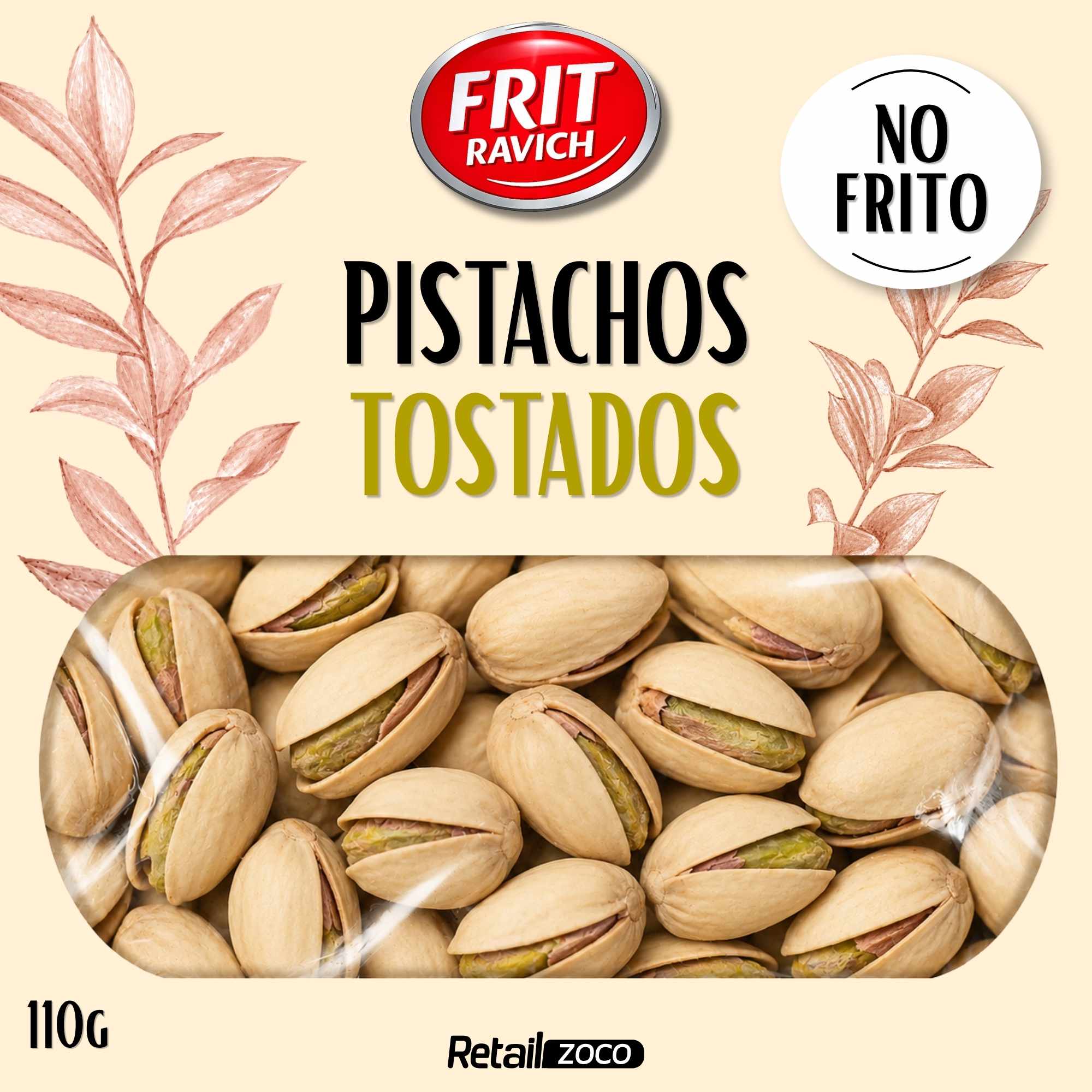 Pistachos Tostados sin Sal 110 g Sin Gluten Frit Ravich - imagen 2