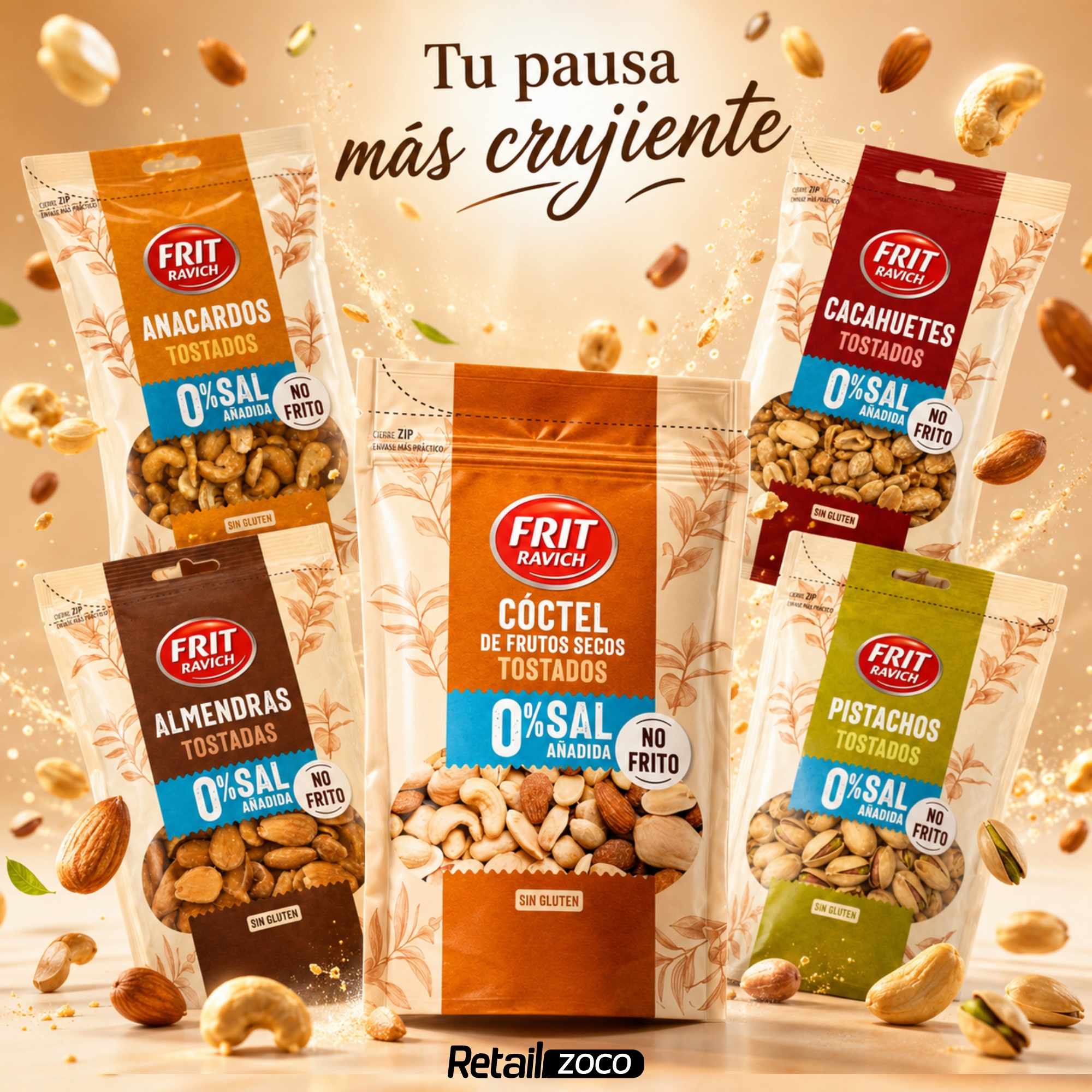 Anacardos Tostados sin Sal 110 g Sin Gluten Frit Ravich - imagen 6