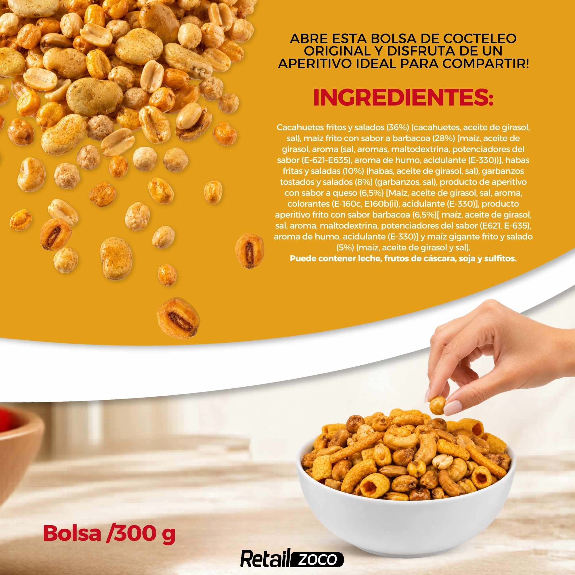 Cocteleo de frutos secos sin cascara 300 g Frit Ravich Sin Gluten - imagen 5
