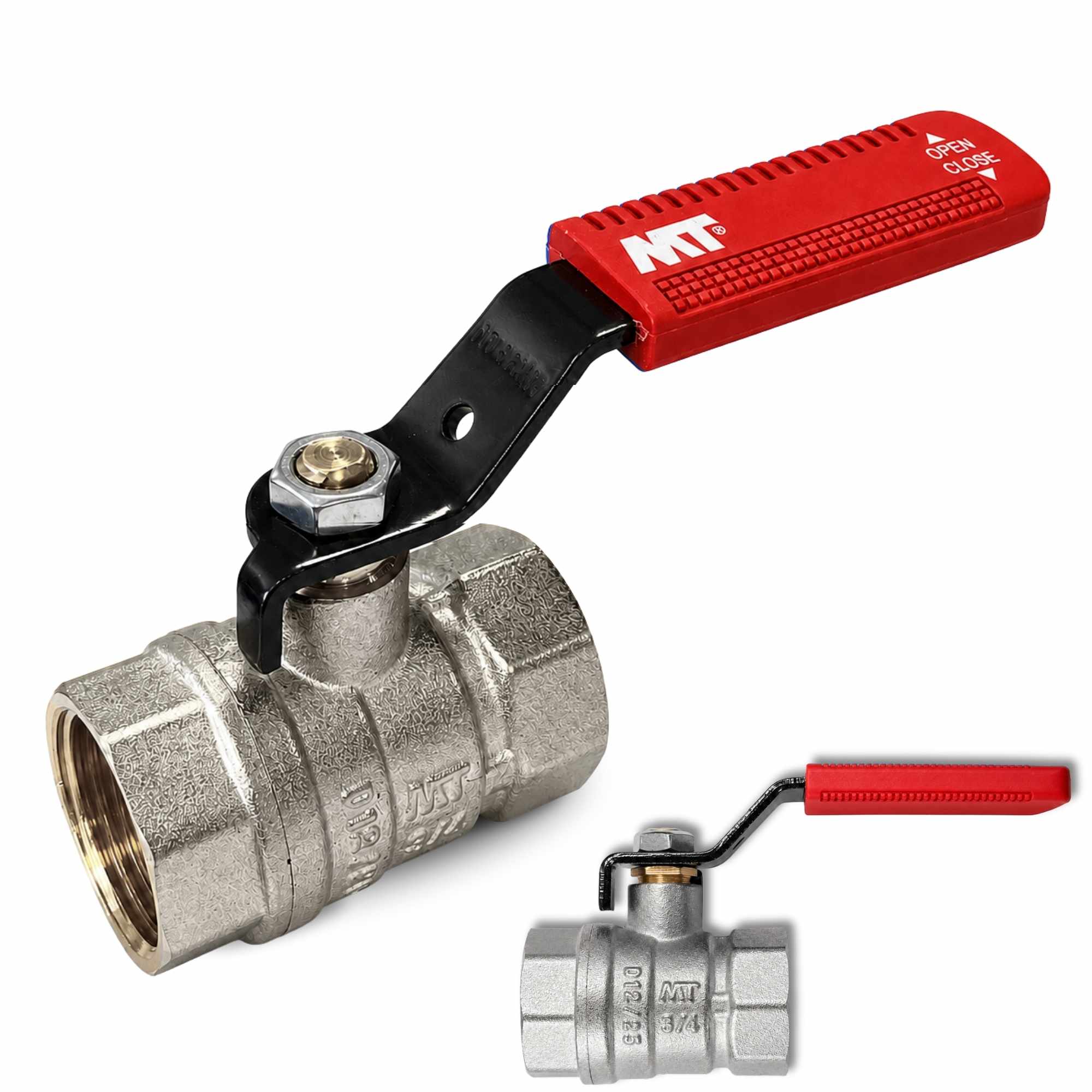 Palancas Llave Paso Fontaneria PN25 hembra-hembra Rojo 3/4