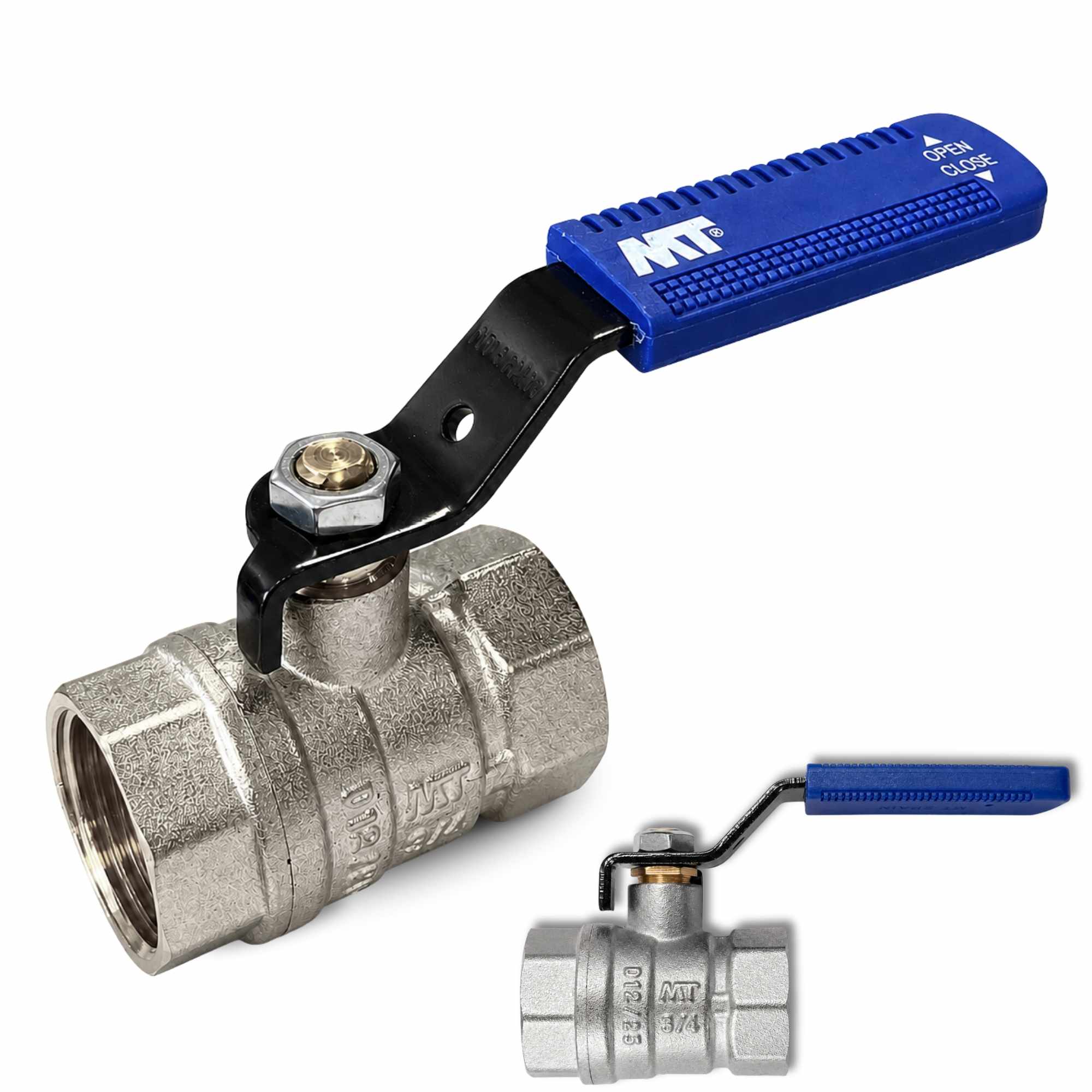 Palancas Llave Paso Fontaneria PN25 hembra-hembra Azul 3/4