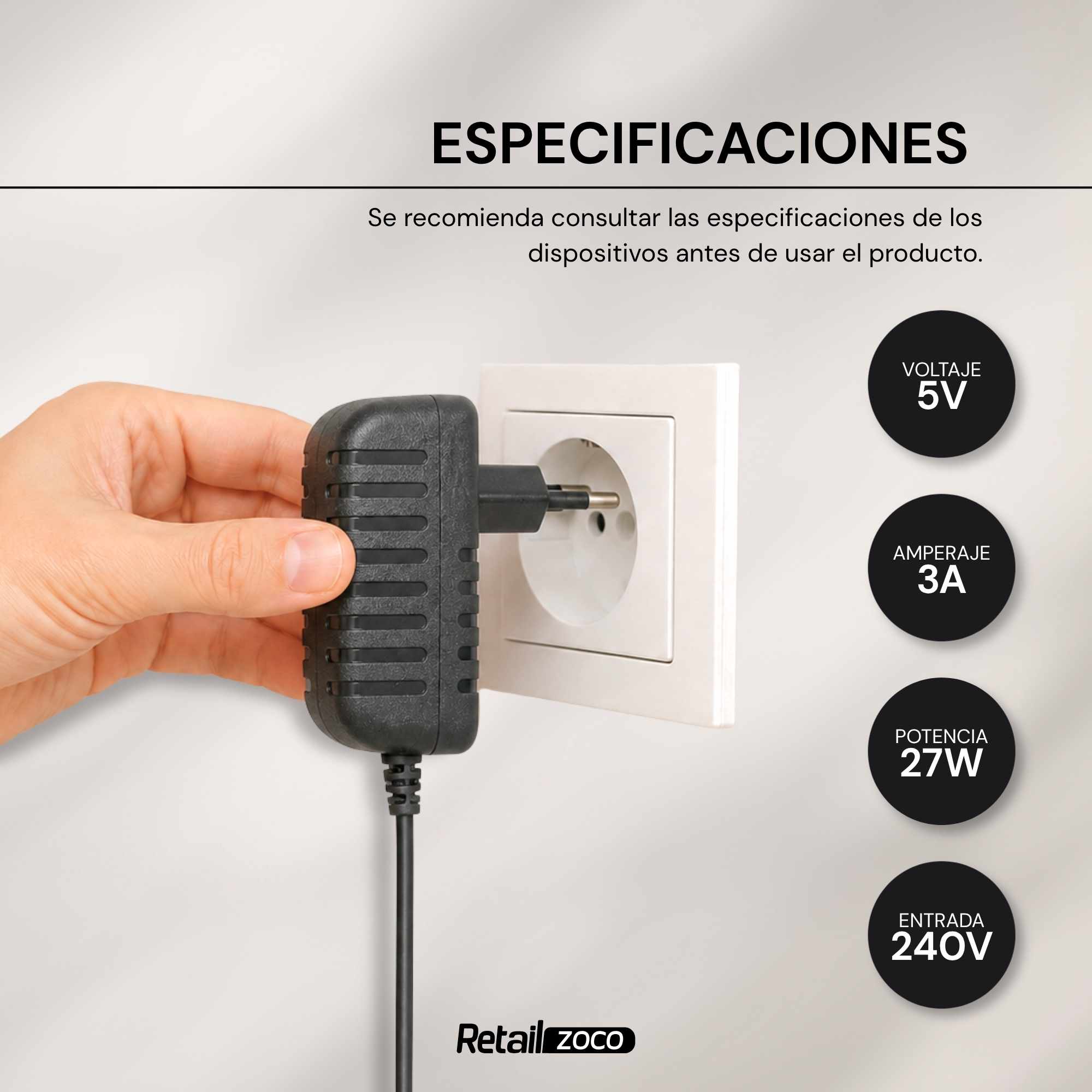 Alimentador 5V 3A USB C - imagen 3