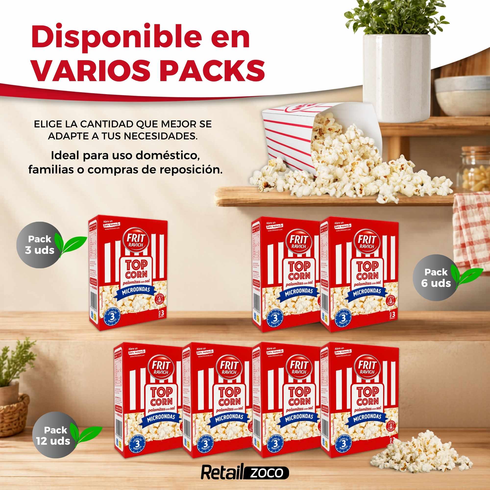 Palomitas Saladas Microondas 270 g Frit Ravich Sin Gluten Contiene 3 unidades - imagen 6