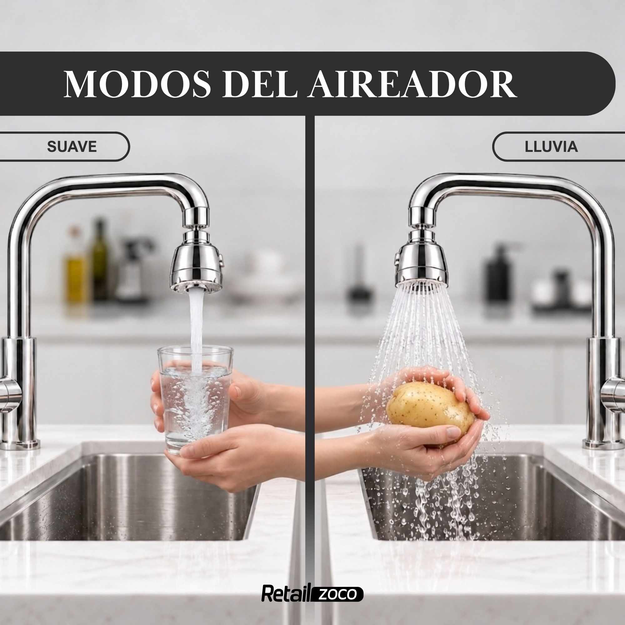 Aireador para grifo 2 modos 365 grados - imagen 6