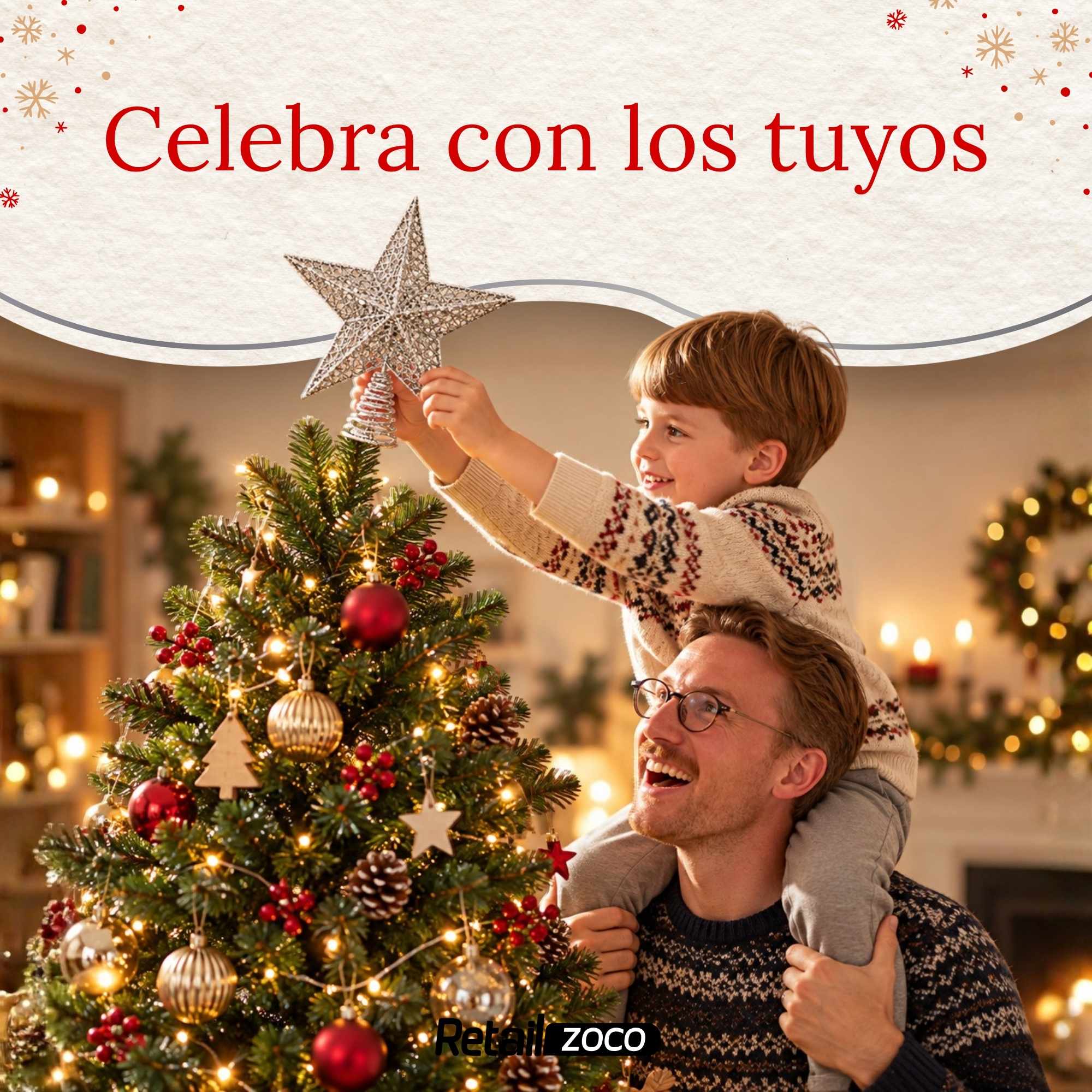 Estrella de Navidad Punta de Árbol dorado 30 cm Plateado - imagen 5