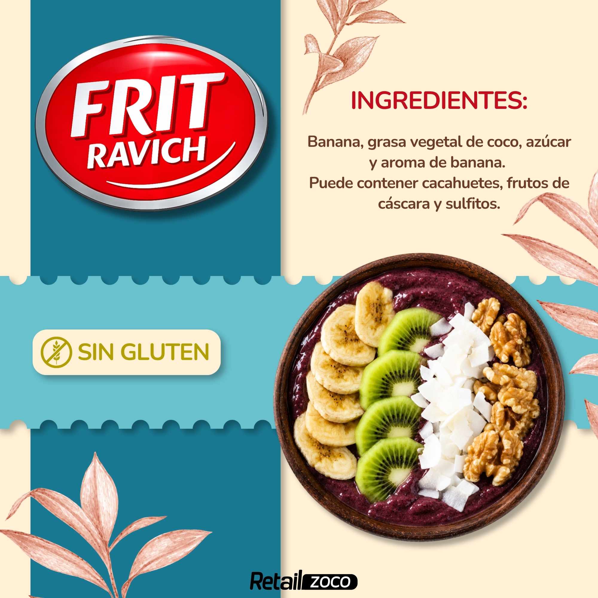 Banana Chips Doypack Frit Ravich 100 g - imagen 3
