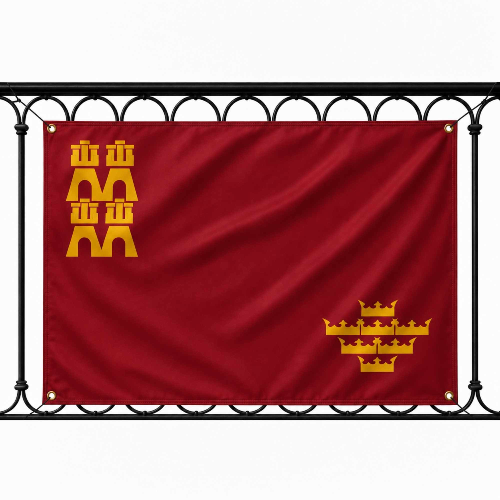 Bandera Murcia 90x150 cm con 4 ojales - imagen 1