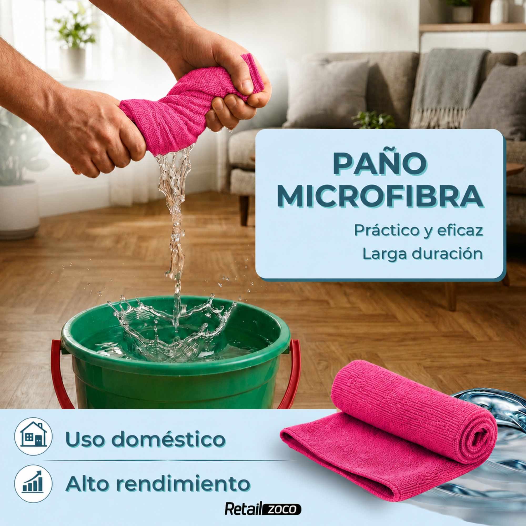 Paño de microfibra 30x40 cm Fucsia - imagen 6