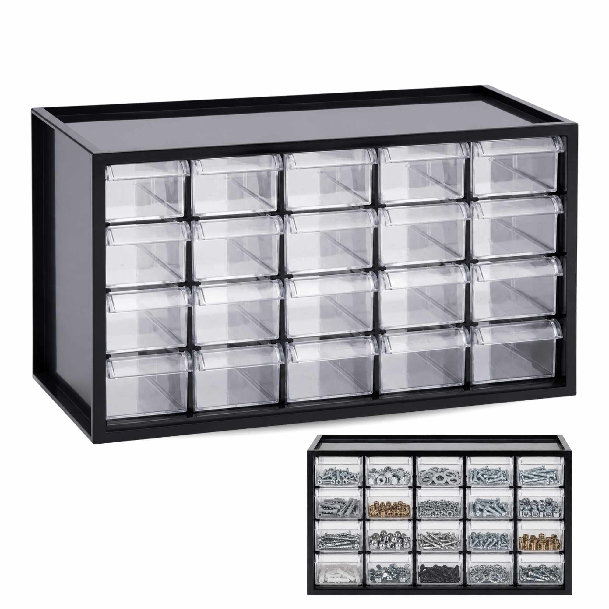 Organizador Multiusos 20 Cajones Negro