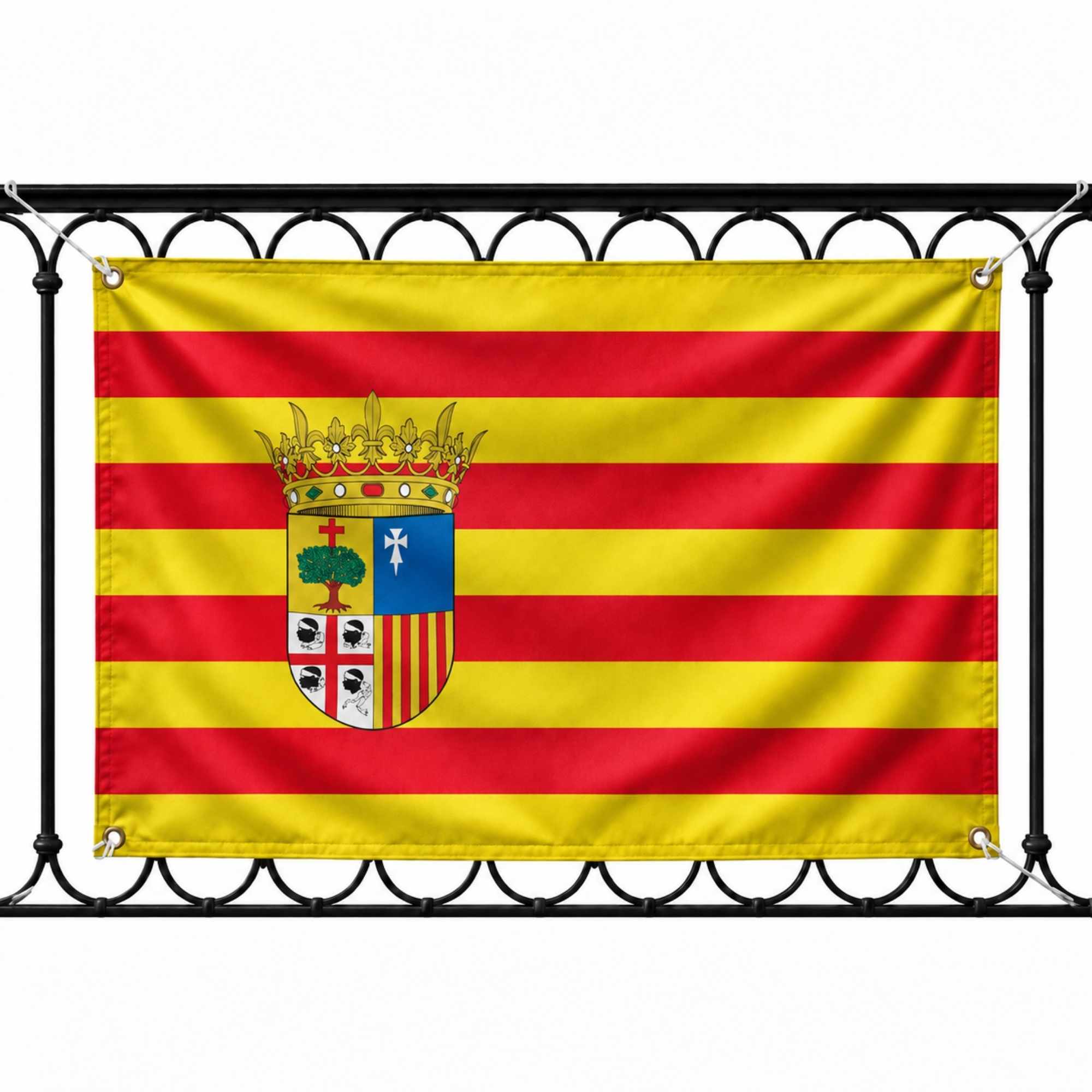 Bandera Aragón 90x150 cm con 4 ojales - imagen 1