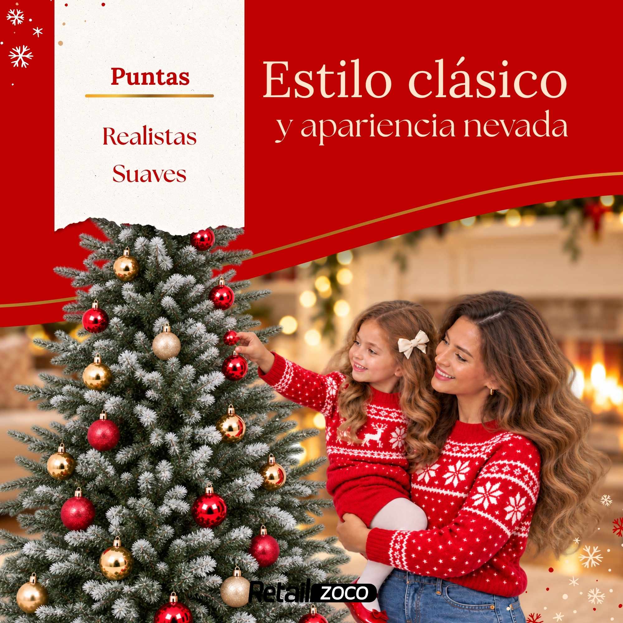 Arbol de navidad nevado 180 cm de 1564 puntas - imagen 3