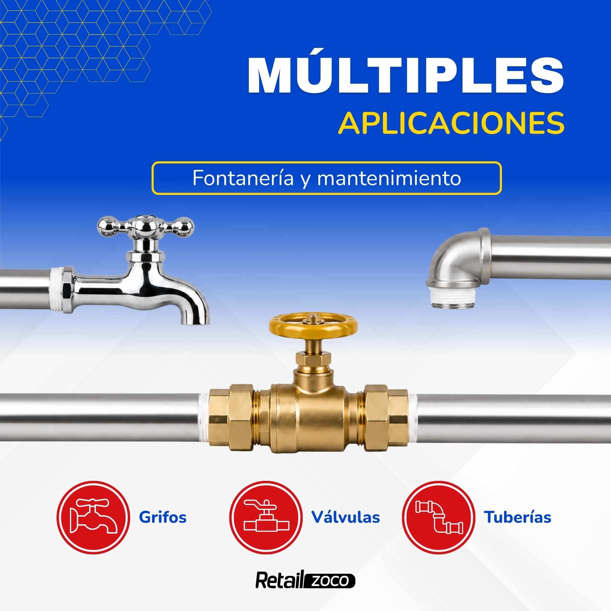Pack 3 Cinta teflón Profesional De 10 metros x 12 mm - imagen 5