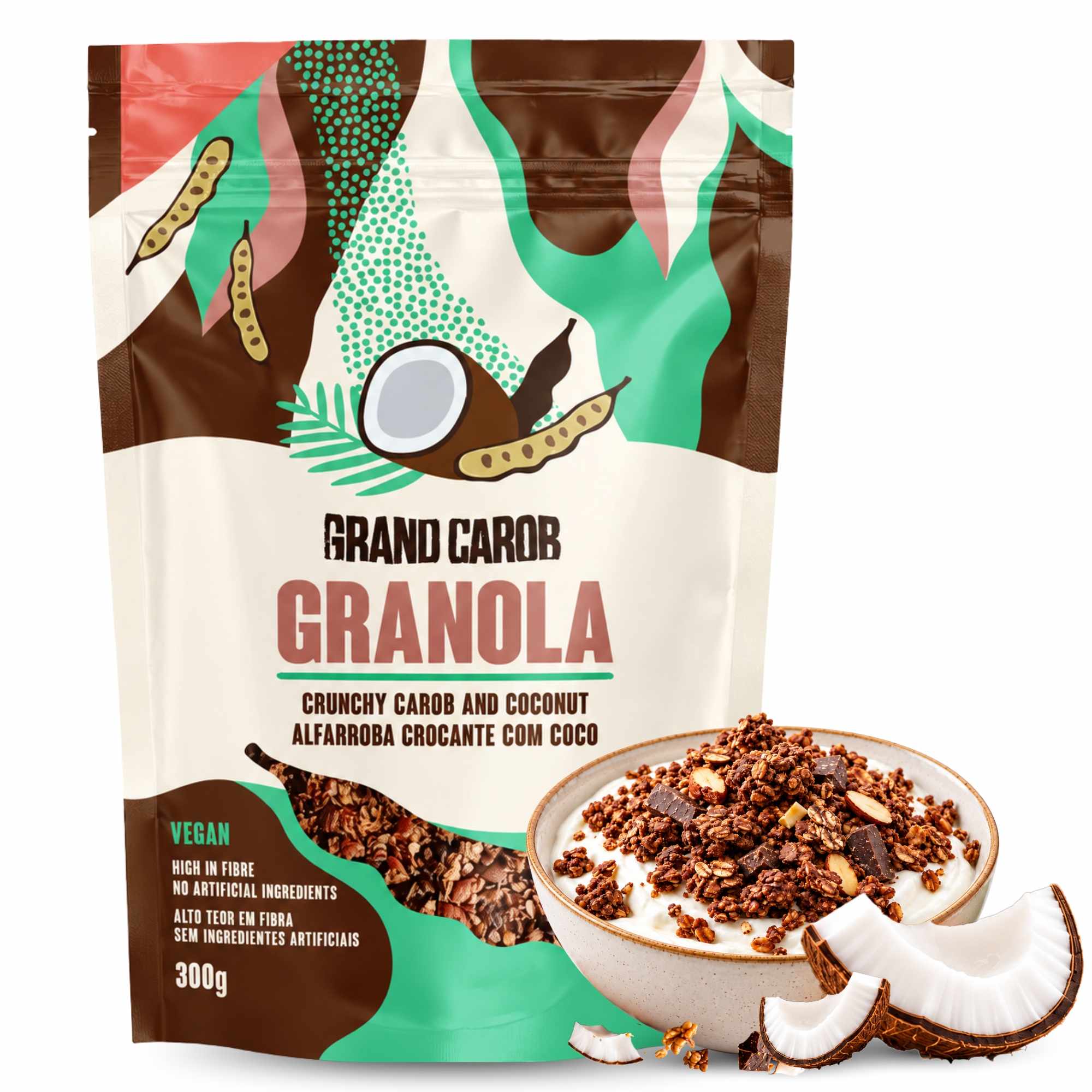 Granola SIN Gluten de Algarroba con Coco 300g Grand Carob