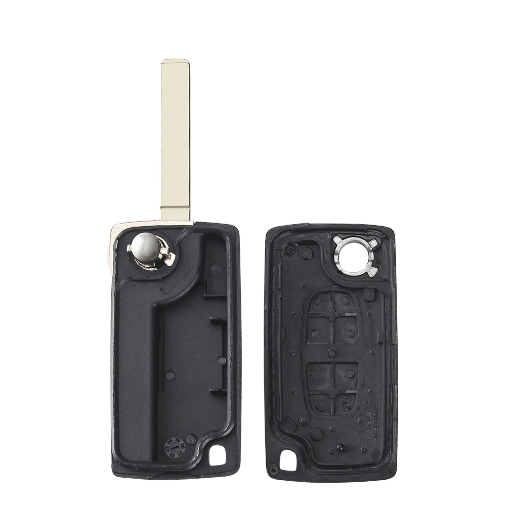 Carcasa mando llave de coche 2 botones compatible con citroen y peugeot negro - imagen 5