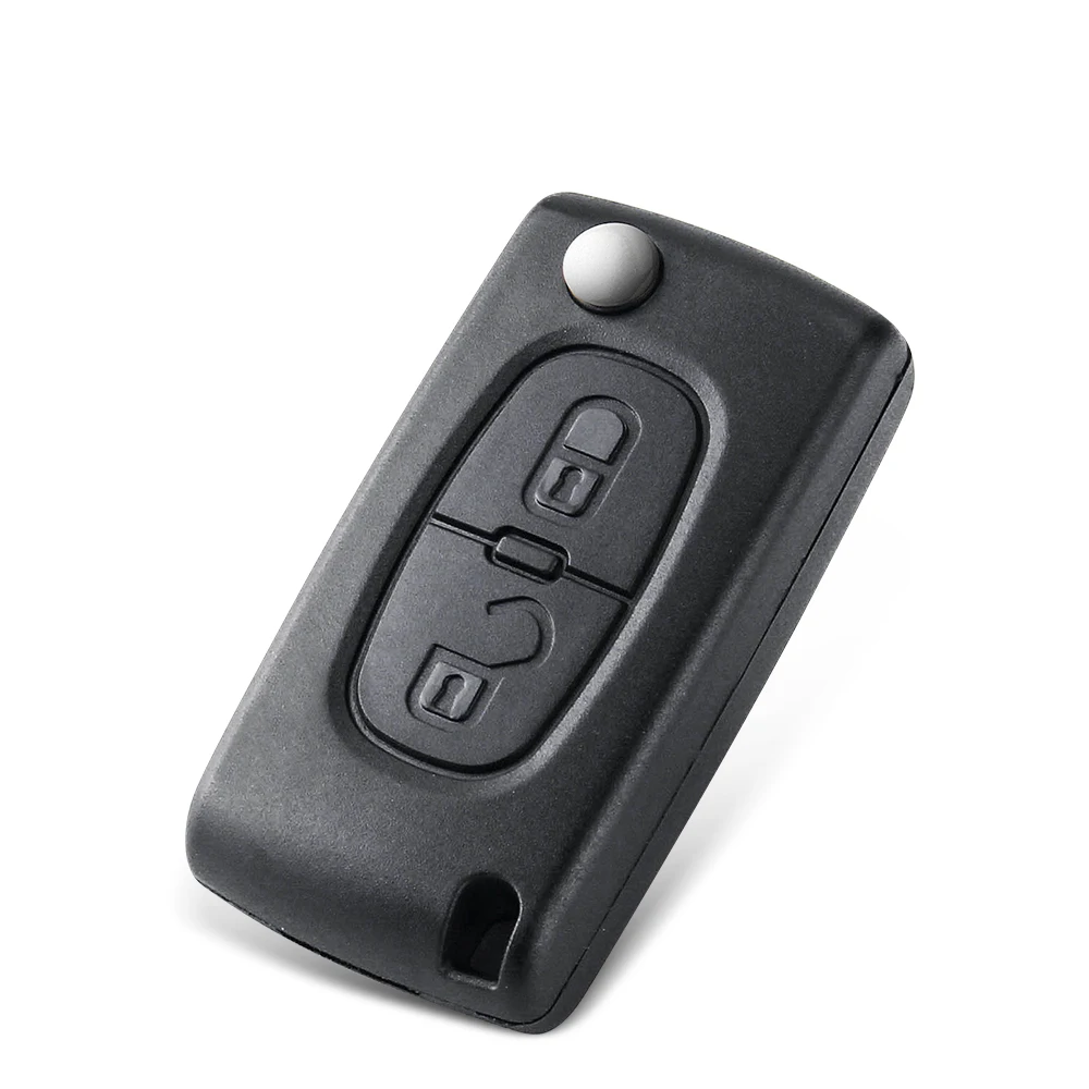 Carcasa mando llave de coche 2 botones compatible con peugeot y citroen negro - imagen 5