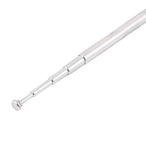 Antena telescopica 5 secciones y 3 mm de diametro rosca para RC Plateado - imagen 2