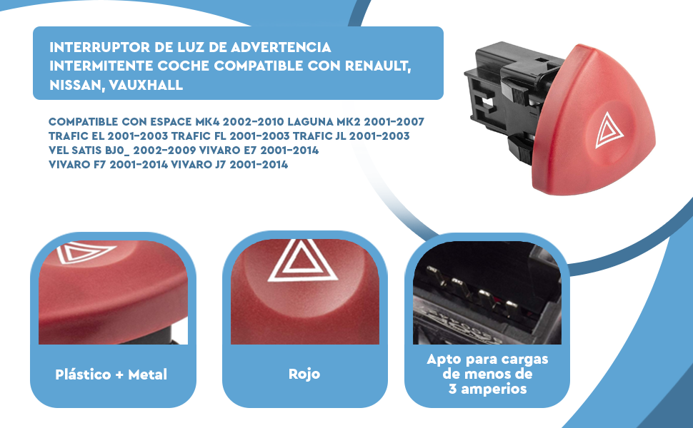 Banner - Interruptor de luz de Advertencia Intermitente coche rojo