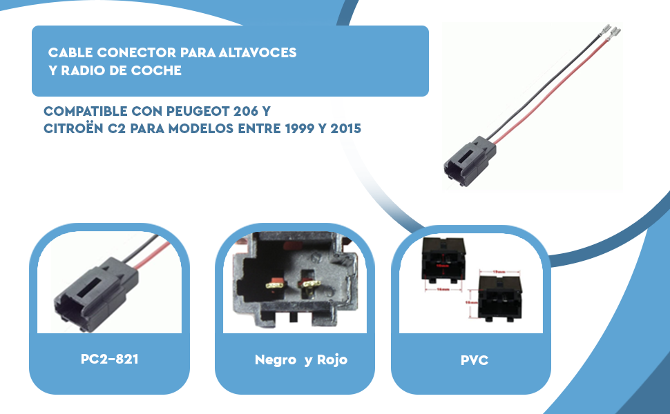Banner - Cable conector para altavoces y radio de coche negro