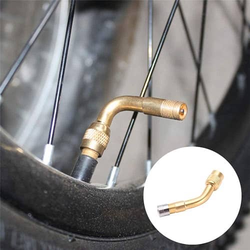 Adaptador extensor valvula neumatico curva de 135 grados dorado - imagen 4