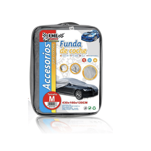Funda para coche impermeable a Prueba de Polvo Anti-UV Talla M gris para interior - imagen 6