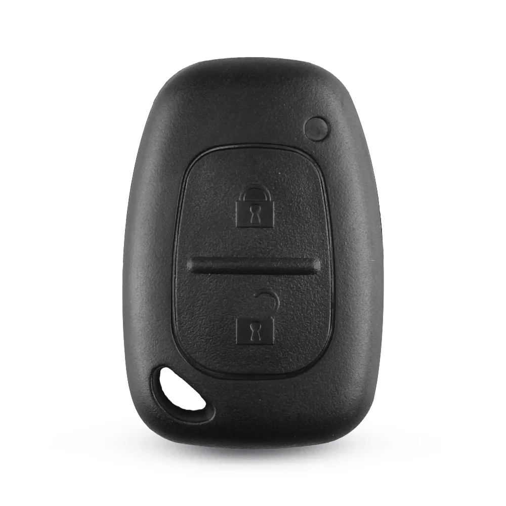 Carcasa mando llave del coche 2 botones compatible con Vauxhall Opel Vivaro Renault Trafic negro - imagen 1