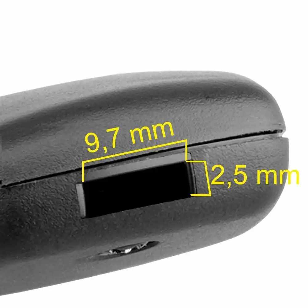 Carcasa mando llave del coche 2 botones compatible con Renault Clio, Twingo, Megane, Laguna y Kangoo negro - imagen 5