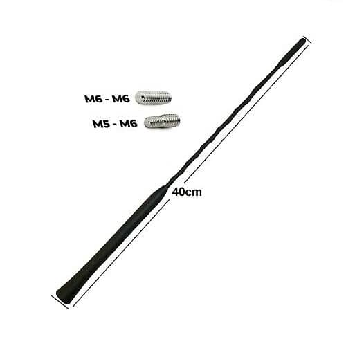 Antena de radio universal para coche AM/FM 40 cm negro - imagen 3