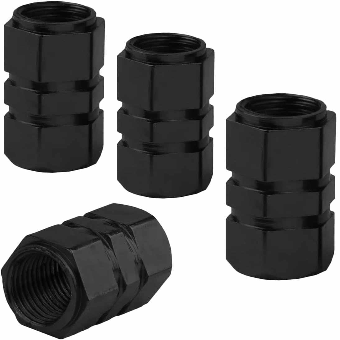 Tapon de aluminio para valvula de neumatico (4 uds) 9935180 negro