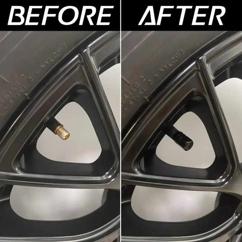 Tapon de aluminio para valvula de neumatico (4 uds) 9935180 negro - imagen 2
