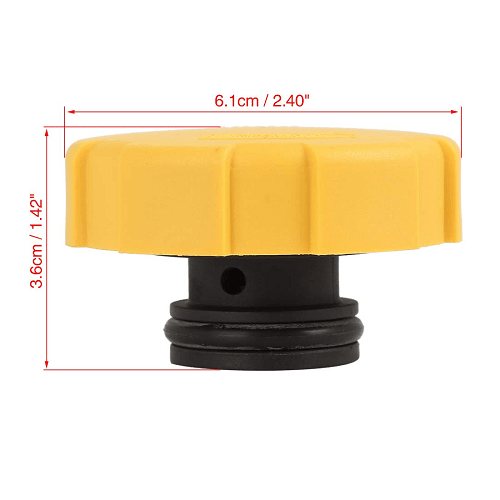 Tapon para deposito de refrigerante amarillo - imagen 3