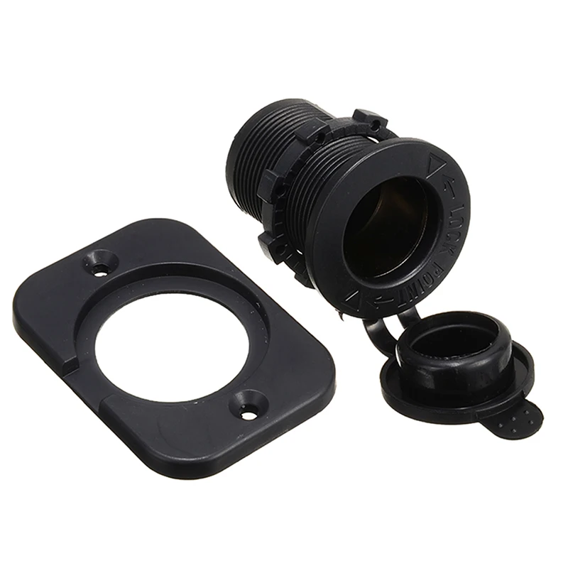 Toma de Corriente Empotrable Mechero 12V para Coche Moto Barco negro - imagen 3