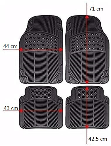 Juego Alfombrillas de Goma Universales para Coche negro - imagen 2
