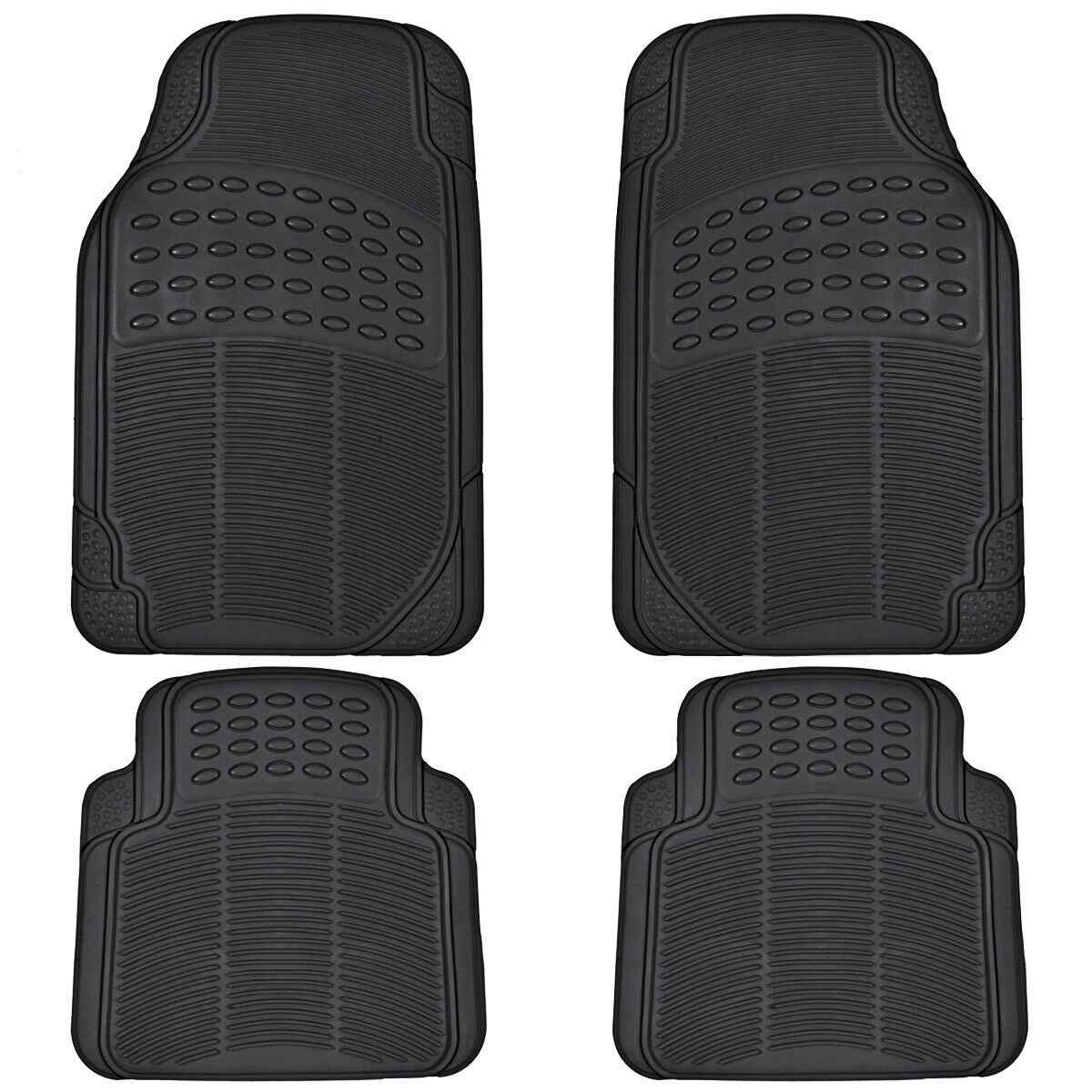 Juego Alfombrillas De Goma Universales Para Coche Negro