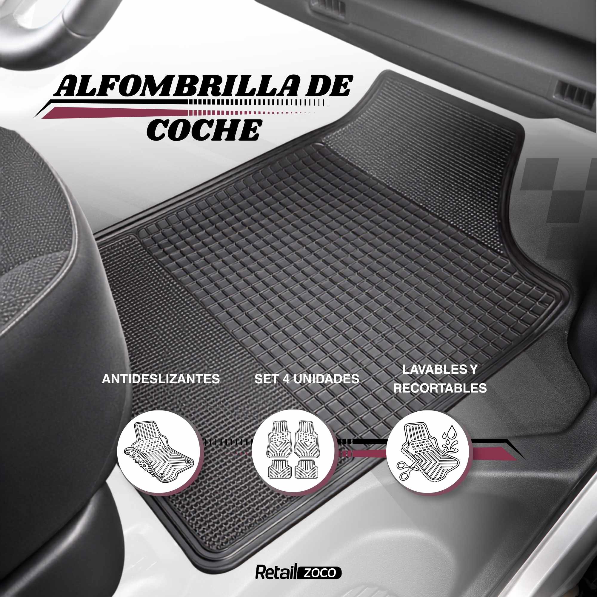 Juego Alfombrillas de Goma Universales para Coche v2 - imagen 2