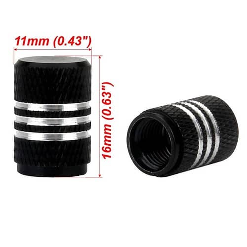 Tapon de aluminio para valvula de neumatico (4 uds) 9935183 negro - imagen 2