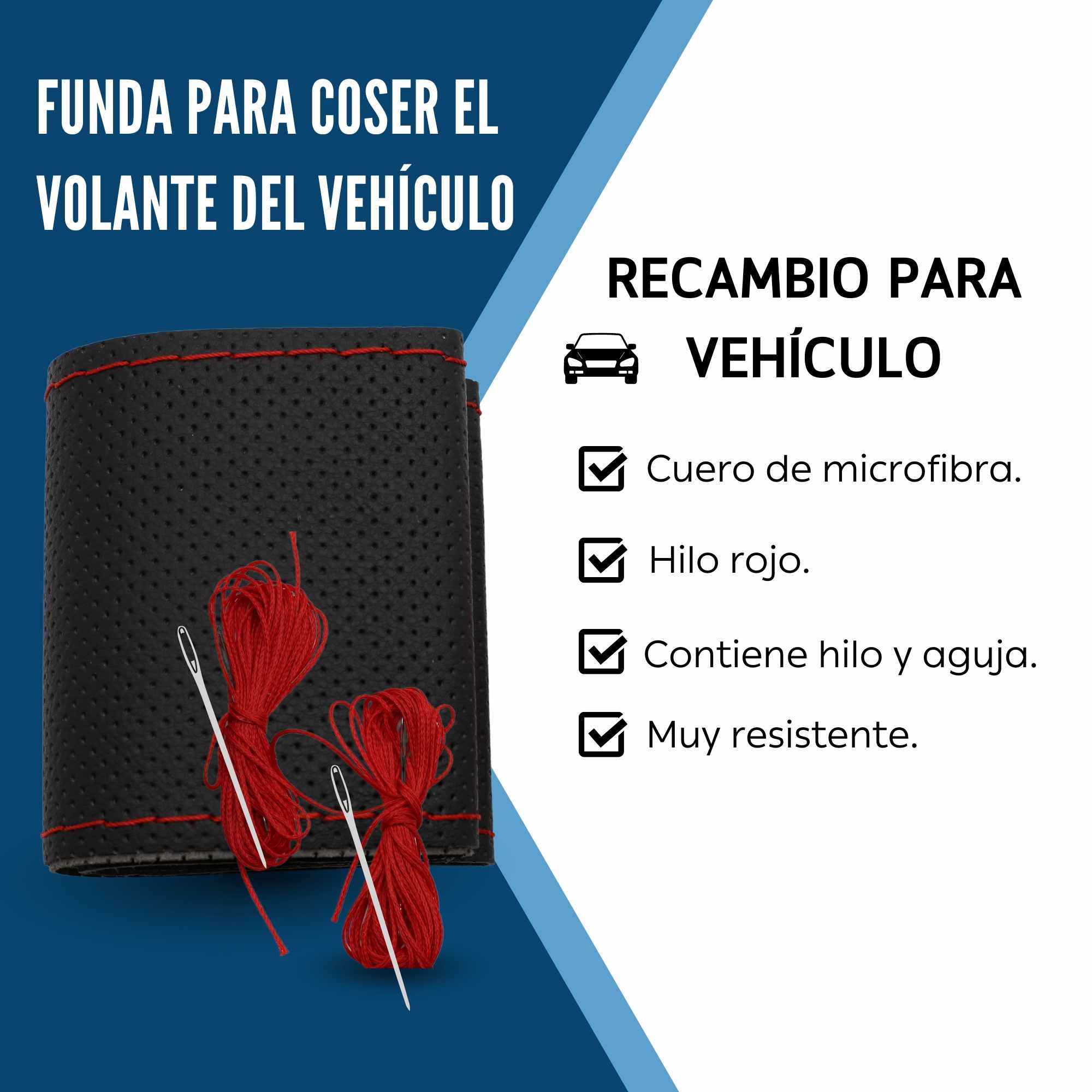 Funda para volante con Agujas e hilo rojo - imagen 2