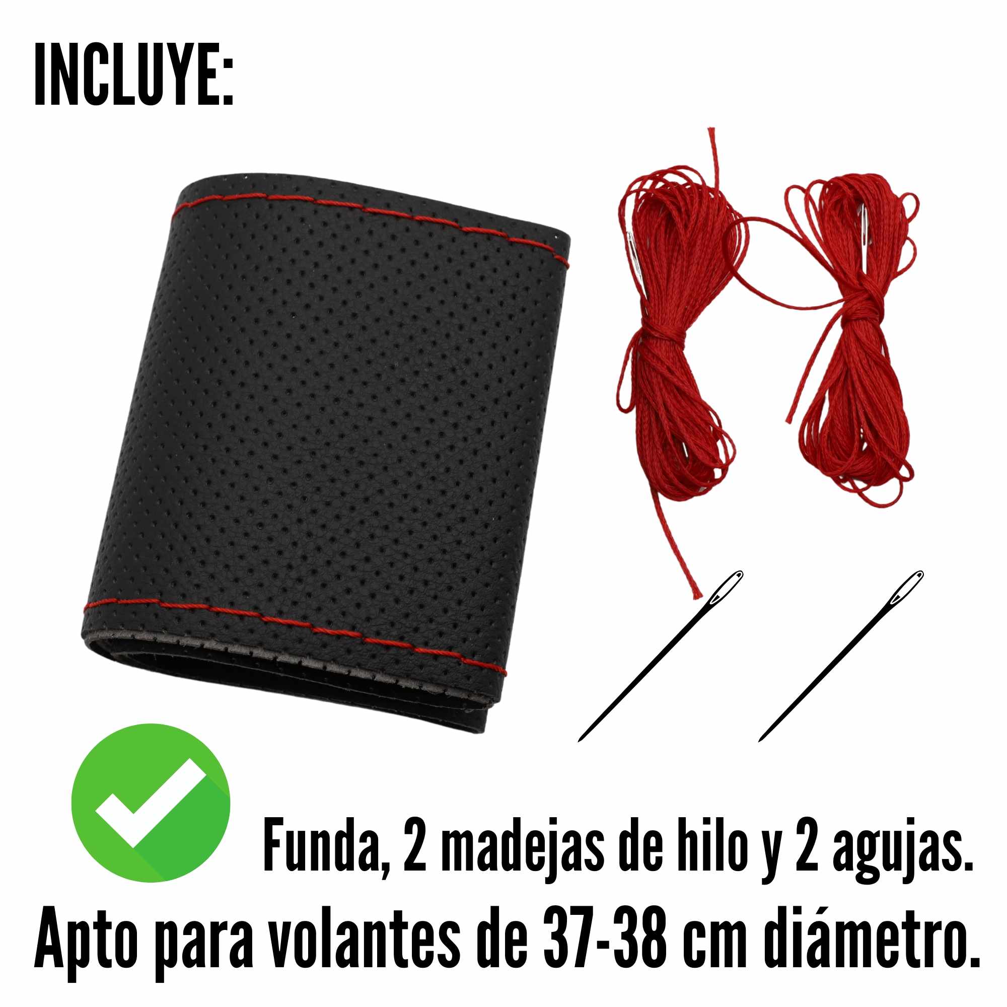 Funda para volante con Agujas e hilo rojo - imagen 6