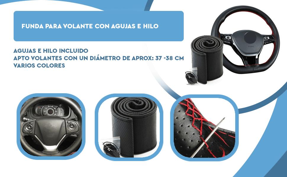 Banner - Funda para volante con Agujas e hilo rojo