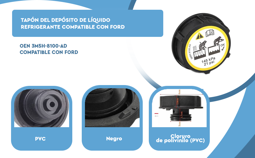 Banner - Tapon del deposito de liquido refrigerante negro
