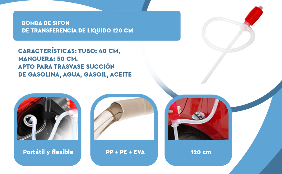 Banner - Bomba de sifon de Transferencia de liquido 120 cm