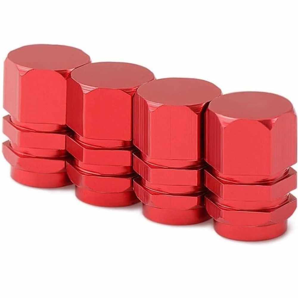 Tapon de aluminio para valvula de neumatico (4 uds) 9935180 rojo - imagen 1