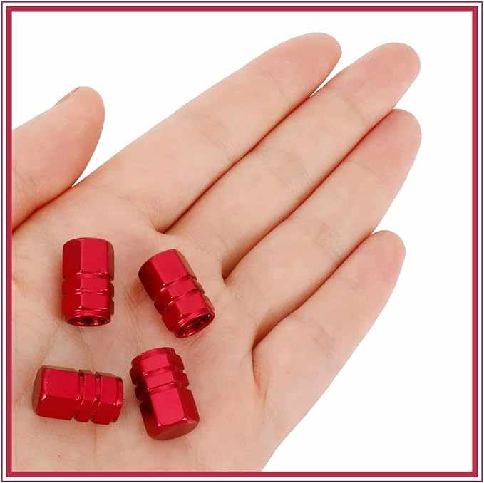 Tapon de aluminio para valvula de neumatico (4 uds) 9935180 rojo - imagen 3