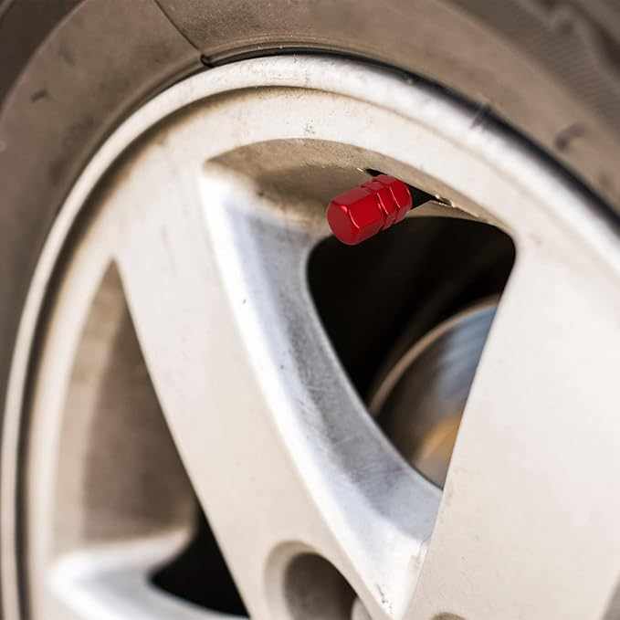Tapon de aluminio para valvula de neumatico (4 uds) 9935180 rojo - imagen 4