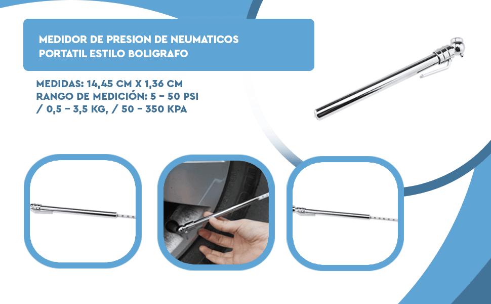 Banner - Medidor de presion de neumaticos portatil estilo boligrafo