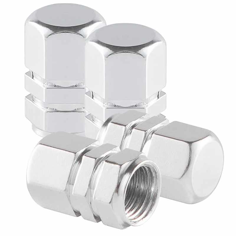 Tapon de aluminio para valvula de neumatico (4 uds) 9935180 plateado - imagen 1