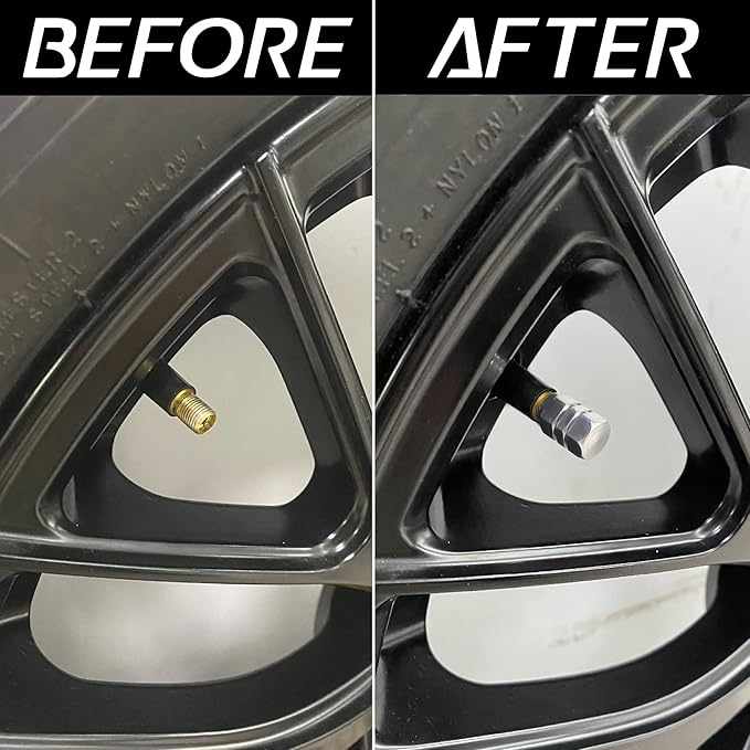 Tapon de aluminio para valvula de neumatico (4 uds) 9935180 plateado - imagen 5