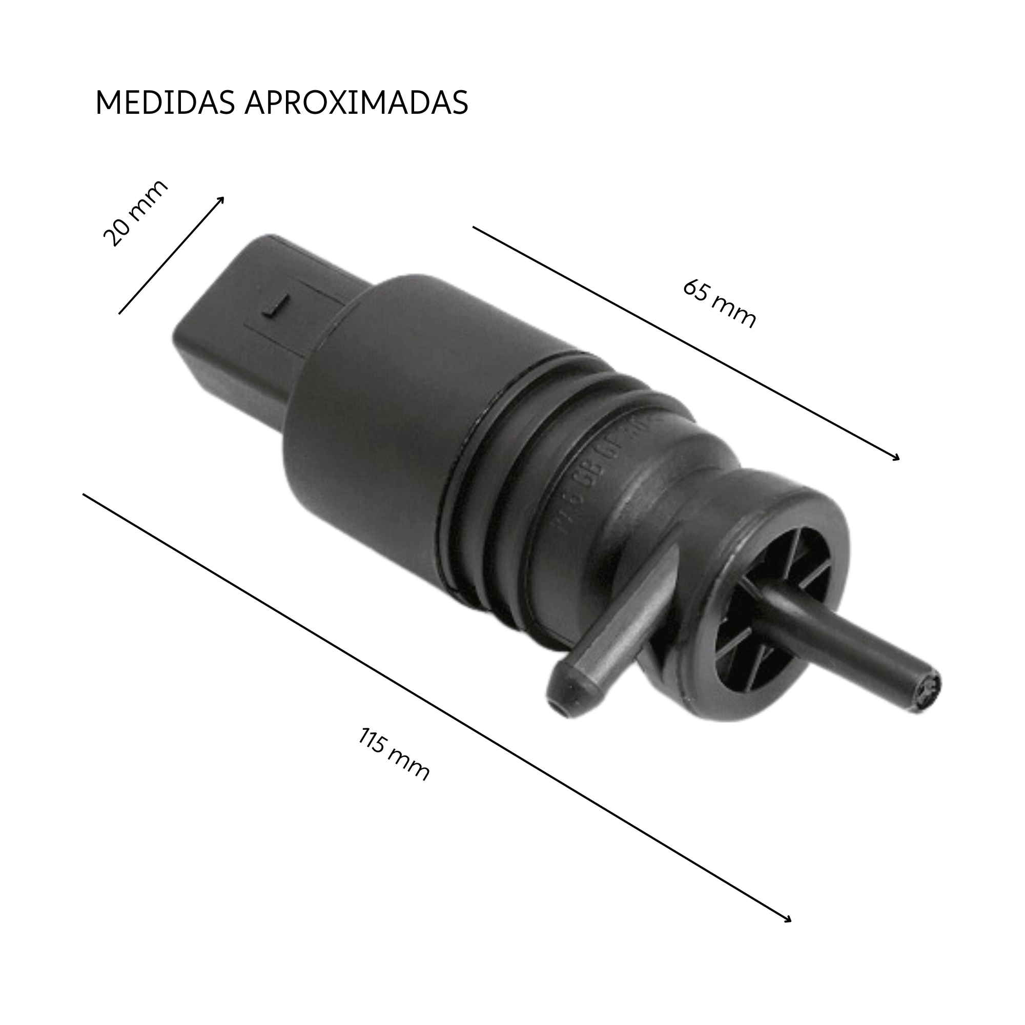 Bomba de agua de lavado parabrisas negro - imagen 2