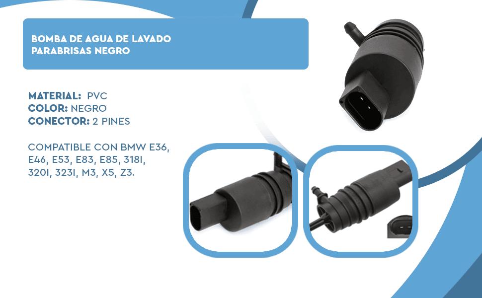 Banner - Bomba de agua de lavado parabrisas negro