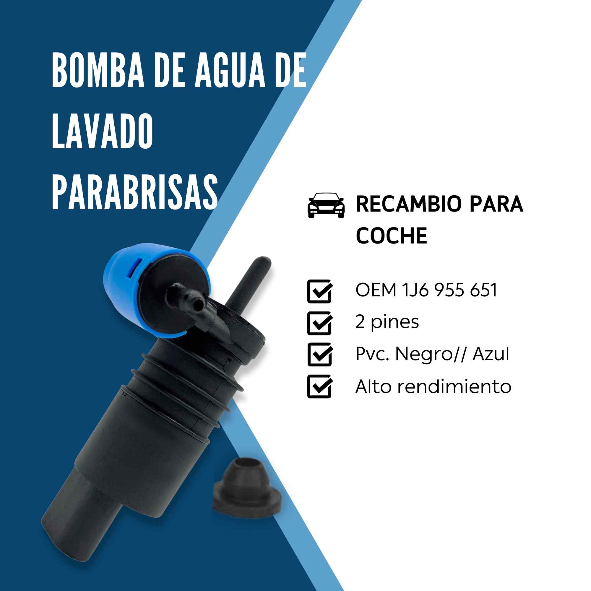 Bomba de agua de lavado parabrisas azul - imagen 2