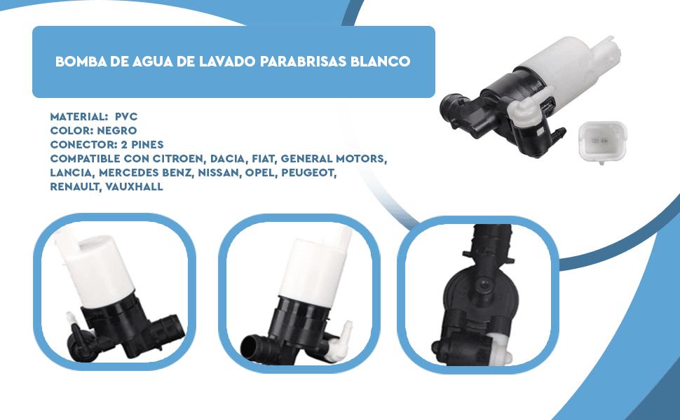 Banner - Bomba de agua de lavado parabrisas blanco
